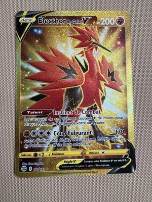 🇫🇷 Electhor De Galar V Gold Card Carte Pokemon Secrète TBE 182/172 - Photo 1/4