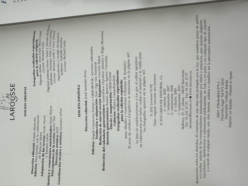 Larouse Postres (Spanish Edition) by Pierre Herme Hard Cover Tapa Dura - Picture 9 of 15