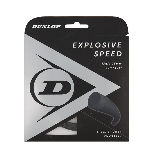 Dunlop Explosive Speed 125mm 17Gauge 12m Tennis Racquet Racket Poly String NWT 4690₽