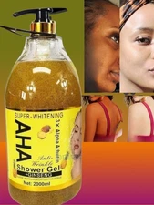 AHA StrongSkin Whitening Shower Gel Exfoliating Body Wash, 2000ml [USA Stock]