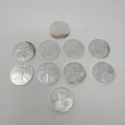2021 American Silver Eagle 1 oz .999 Fine Lot of 10 Coins Uncirculated Toned