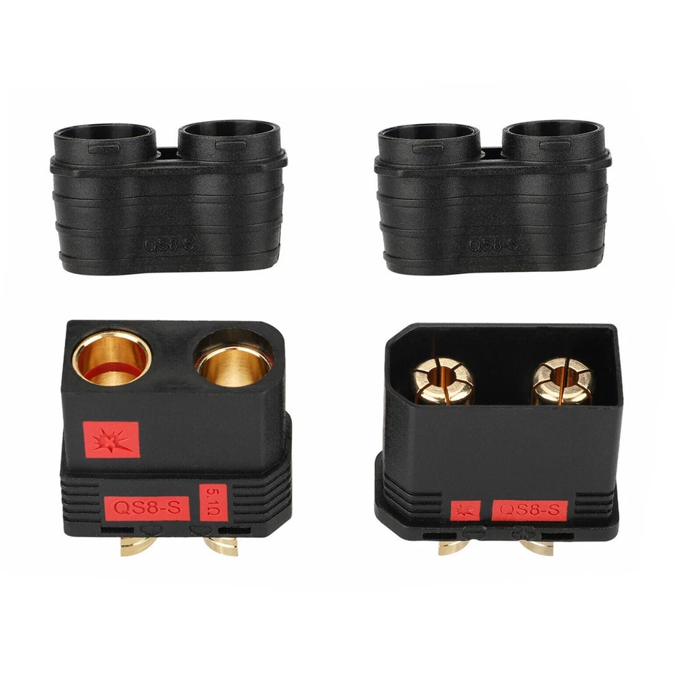 1Pair 120A QS8 Anti-Spark Connector Male Female Plug for RC Model Lipo Battery H - Image 2 of 4