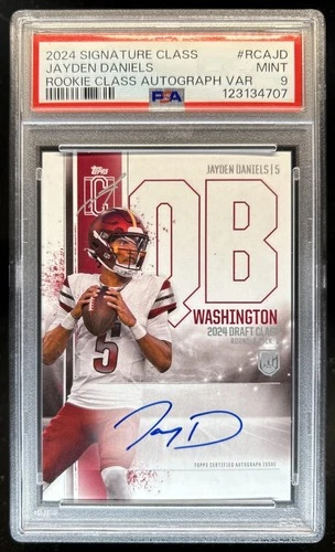 2024 Topps Class Jayden Daniels Rookie II Auto Variation RC #RCA-JD PSA 9