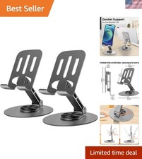 Sturdy Non-Slip Metal Phone Stand, 2PCS Adjustable  Portable for All Devices
