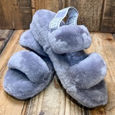 UGG OH YEAH WOMENS SIZE 7 SHEEPSKIN SLINGBACK SLIDE SLIPPERS SOFT AMETHYST
