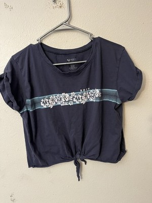 ROXY Girls 12/L Tee T-Shirt Short Sleeve Cotton Palm Tree Wave Ocean