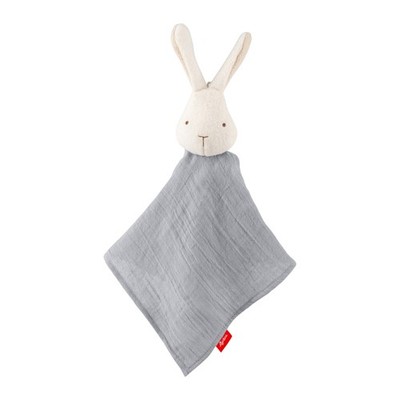 Sigikid Schnuffeltuch Hase grau/weiß Schmusetuch 24 cm Plüschhase