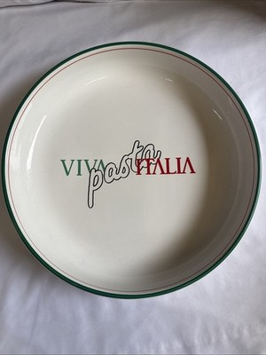 Viva Pasta Italia Pasta 12''x2 Serving Bowl Spaghetti Dish Flawless Condition