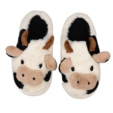 Kawaii Animal Cartoon Plush Slippers for Men and Women, Size 8, Cozy Indoor