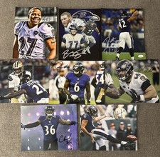 Baltimore Ravens Autographed Photo Bundle Of 8 (Ray Rice, Queen, Ricard, + More)