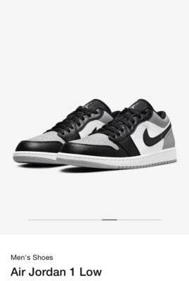シューズ(男性用) Nike Air Jordan 1 Low \"Shadow Toe\" Jordan 1 Low Shadow Toe Men's - 553558-052 - US