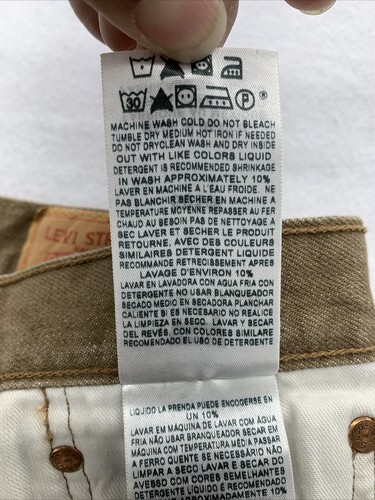 Levi 501 XX Men Denim Jeans Size 36X30 Button Fly Brown Straight - Picture 19 of 23