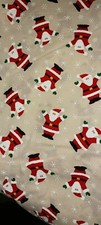 Christmas cotton fabric 1997 Santa Fabric Traditions 44" x 46"