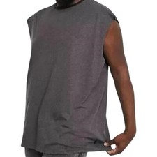 Soul Star Tank Top Men 2XL Charcoal Grey Black Cotton Athleisure Workout Shirt