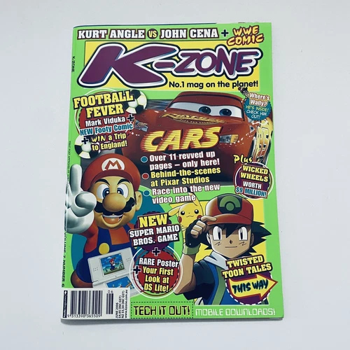 K-Zone Magazine 2000s Including Super Mario Poster & FIFA World Cup Poster 2006
