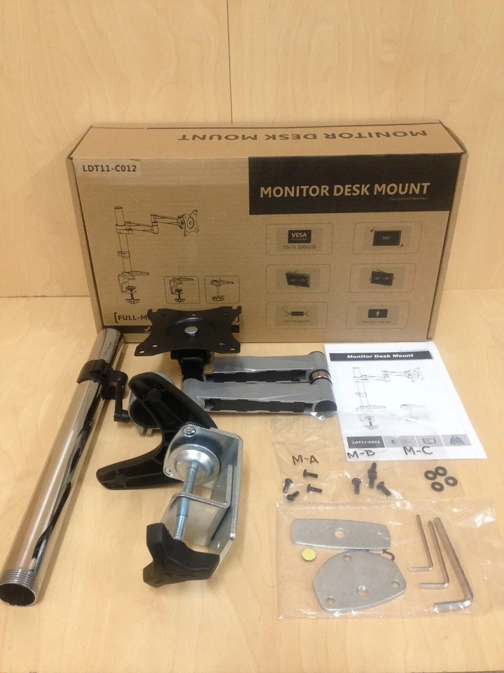 20% OFF! LDT11-C012 Aluminum LCD VESA Desk Mounts for 13''-27'' Monitors,1-Arm - Image 2 of 4