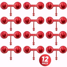 Red Nozzle 12 Set (1-2) for Spray Foam Gun, Vertical&Horizontal Precision Wedge