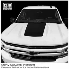 Chevrolet Silverado 2019-2023 Hood Accent Decal Sport Stripe (Choose Color)