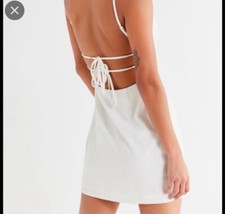 Tie Back White Mini Dress