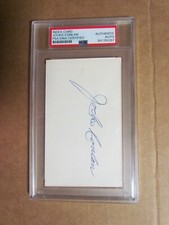 Jocko Conlan signed index card PSA Certified Encapsulated 