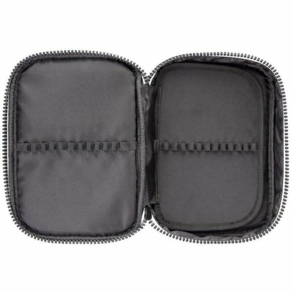 Steve Madden Roy Nylon Zip School Hard Pencil/Brush Case Black/Blue 