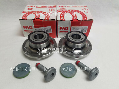 Pair Set of 2 Rear FAG Wheel Bearing and Hub Kit for Audi A3 Q3 TT VW Beetle CC