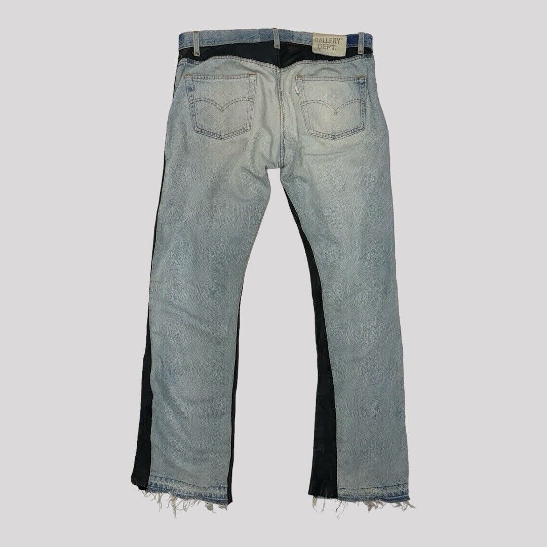 Gallery Dept G Patch La Flare Leather and Denim Pants Size Gallery Dept G Patch La Flare Leather and Denim Pants Size