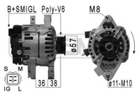 ERA Lichtmaschine Generator 90A 14V FüR Toyota Yaris 1.0 Vvt-I 210889A