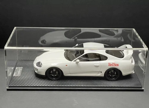 Onemodel 1/18 Toyota Supra JZA80 MK4 White Initial D Custom RedSuns JDM - Picture 8 of 9