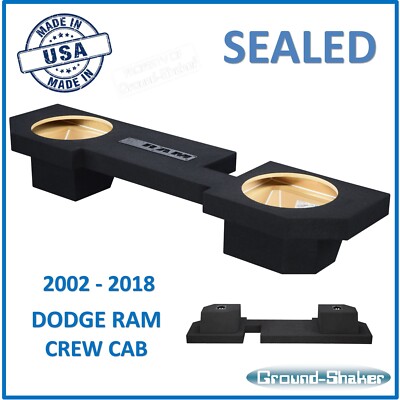 Dodge Ram Extended Cab 2002 - 2018 Dual Sub Box Subwoofer Enclosure