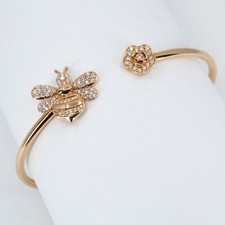 18K Rose Gold Diamond Bumble Bee Bangle D0.83CT