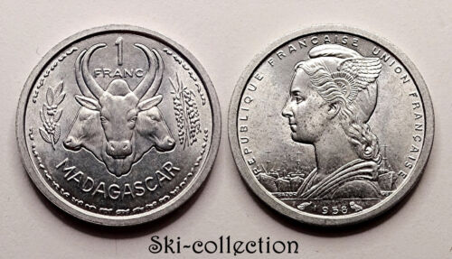 1 FRANC 1958. MADAGASCAR. COLONIES FRANCAISES. ALUMINIUM. SUP