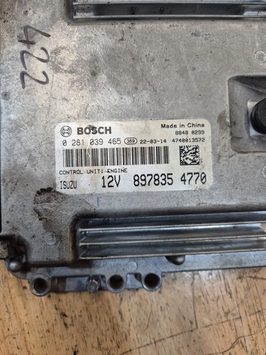 Isuzu D-Max ENGINE CONTROL UNIT ECU 8978354770 0281039465 2021 - Picture 2 of 4