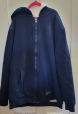 Calvin Klein Jeans Big Boys Navy Fleece-Lined Full-Zip Logo Hoodie Size XL 18/20