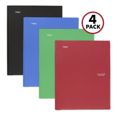 4-Pack Mead Stay-put Tabs   2-Pocket Folders   3 Prong Fasteners   Index Cards