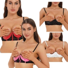 US Womens Bra Micro Underwear Valentinas Day Lingerie Unlined Balconette Gifts