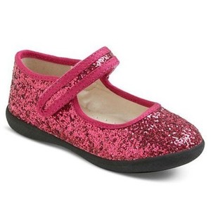 pink glitter mary jane shoes