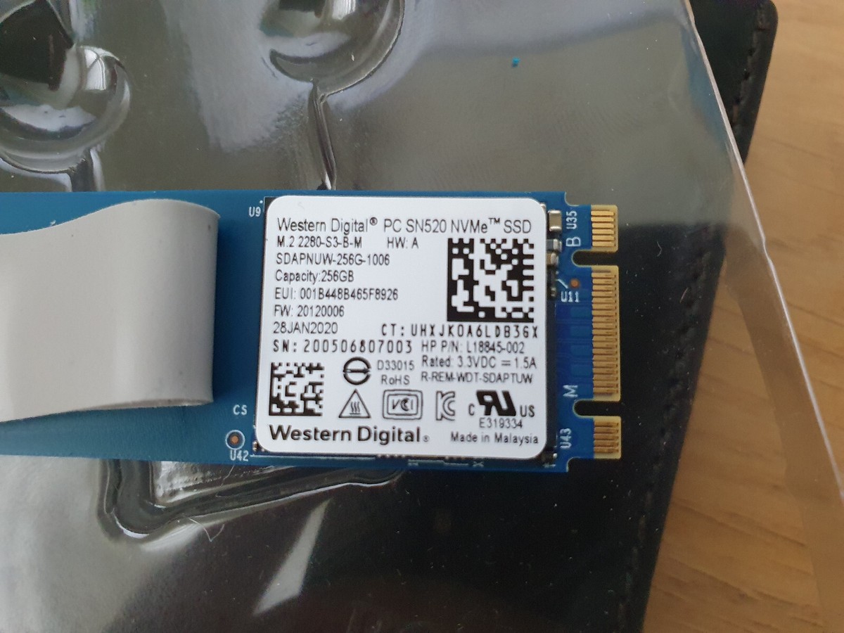 最新作，100%新品 Western digital pc sn520 256gb 2枚