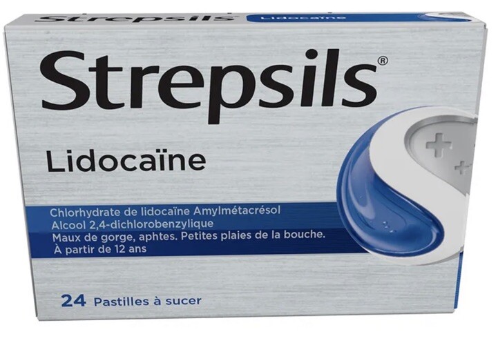 Apaiser la déglutition douloureuse : Strepsils Lidocaïne lot de 2 boîtes de 24 pastilles