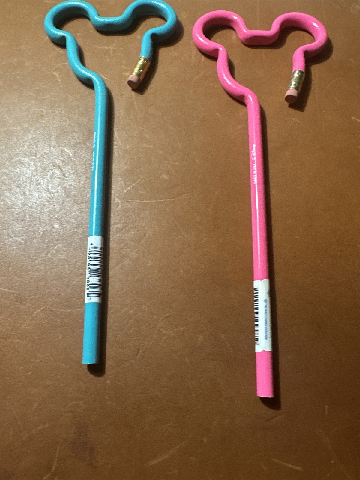 Vintage 2 Walt Disney World Mickey Mouse Ears Shaped Pencils Souvenir 1990s