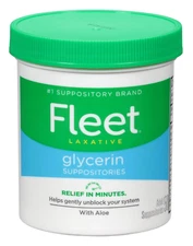 Fleet Laxative Glycerin Suppositories for Adult Constipation, Adult Laxative Jar