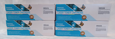 PREMIUM COMPATIBLE LASER TONER CARTRIDGES LOT OF 4 BLACK CYAN MAGENTA YELLOW NIP