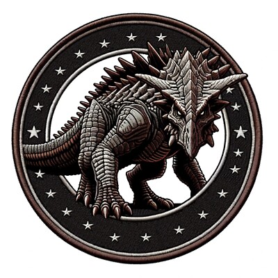 Kaiju Patch Embroidered Iron-on Applique Giant Monster Creature Films Movies