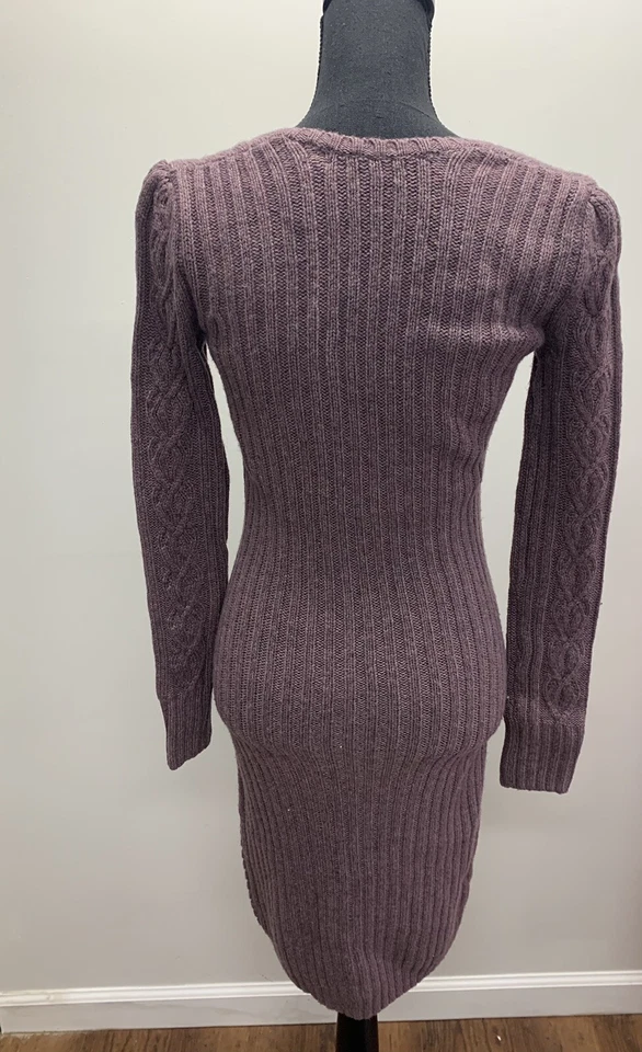 Vestido Suéter Tejido Púrpura Internacional Victoria's Secret Moda Hasta la Rodilla Lana S Foto 3 de 4
