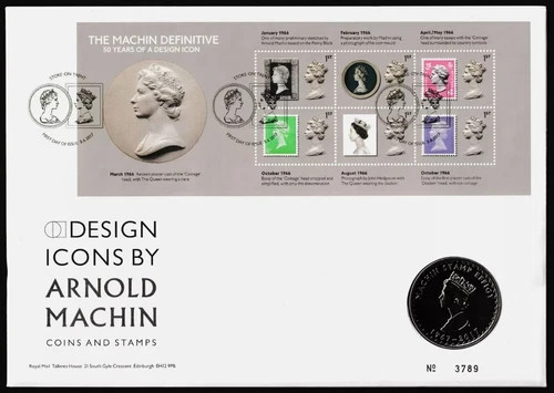GB 2017 Coin Cover- Machin - Design Icons by Arnold Machin