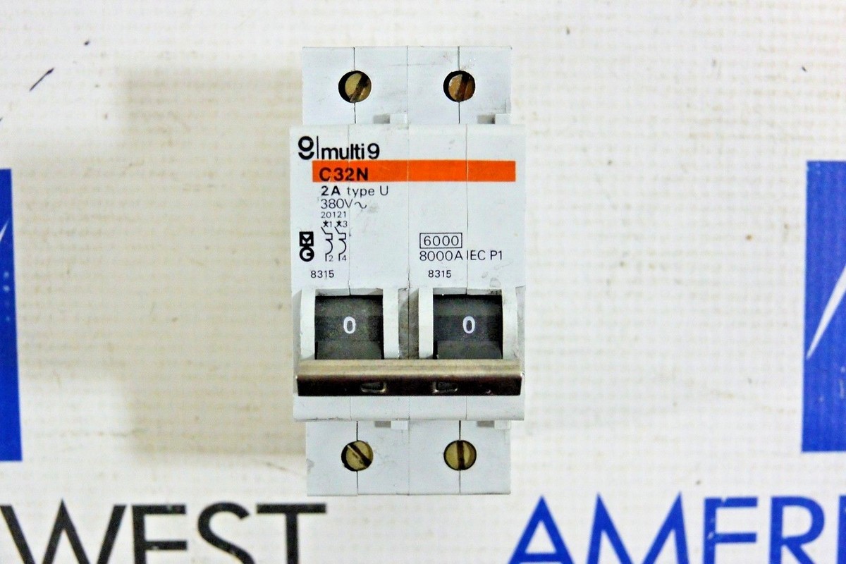 MERLIN GERIN C32N MULTI 9 BREAKER 2POLE 2A TYPE U 380V | eBay