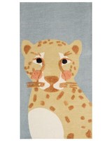 Kinderteppich Baumwolle Gelb / Grau 80 X 150 Cm Leopard Kinderzimmer Tangse