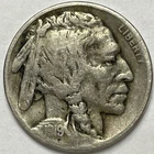 1919-S Buffalo Nickel Fine F Coin, Small Reverse Scratch #11070