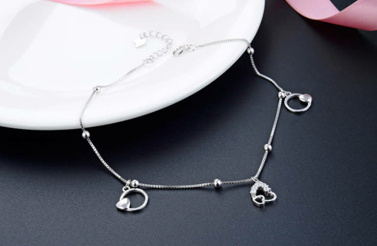 B22 Cavigliera Fiocco Stella Asterisco Argento Sterling 925 B22 Cavigliera Fiocco Stella Asterisco Argento Sterling 925