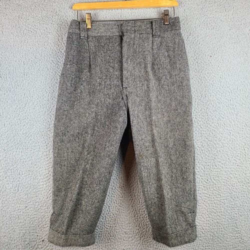 Vintage Woolrich Wool Knickers Womens 28" x 18" Gray Tweed Outdoor Hunting